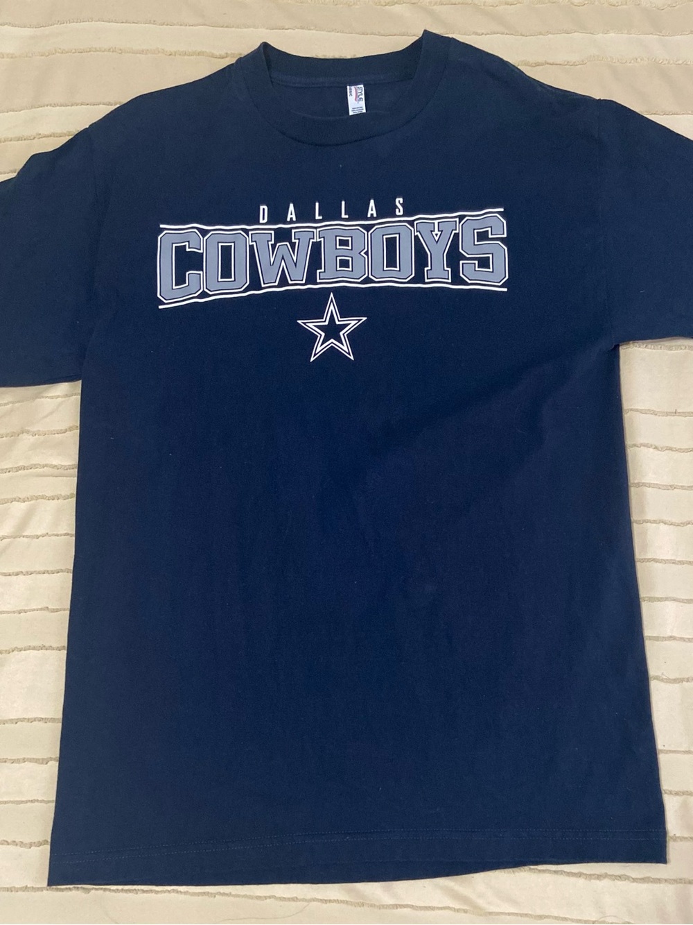 Dallas Cowboys Navy and White Classic Cotton Tee